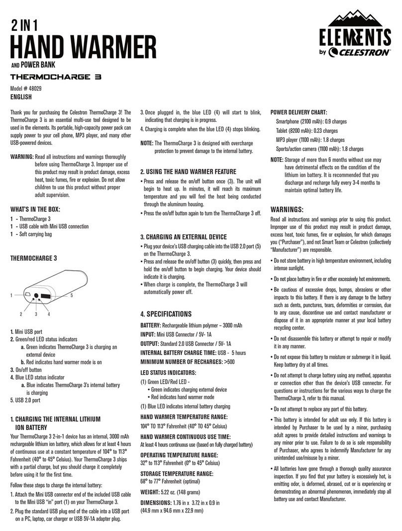 Celestron ELEMENTS ThermoCharge 3 manual