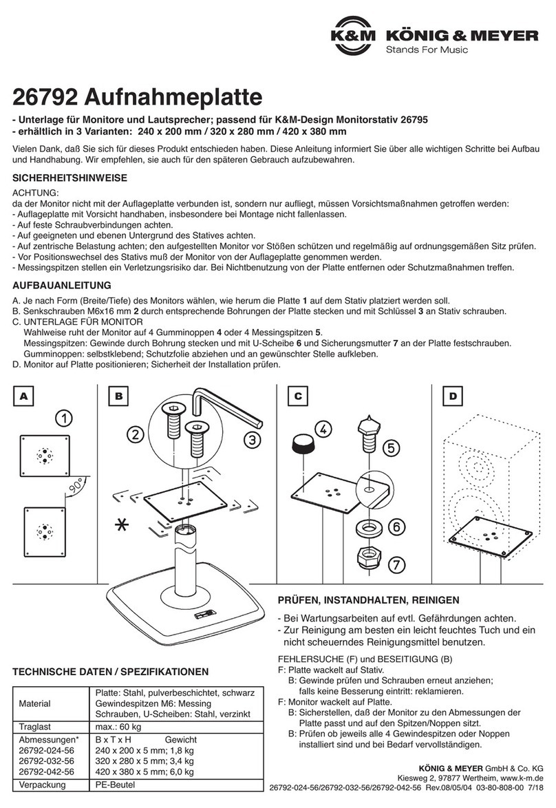 Konig & Meyer 26792 instruction manual