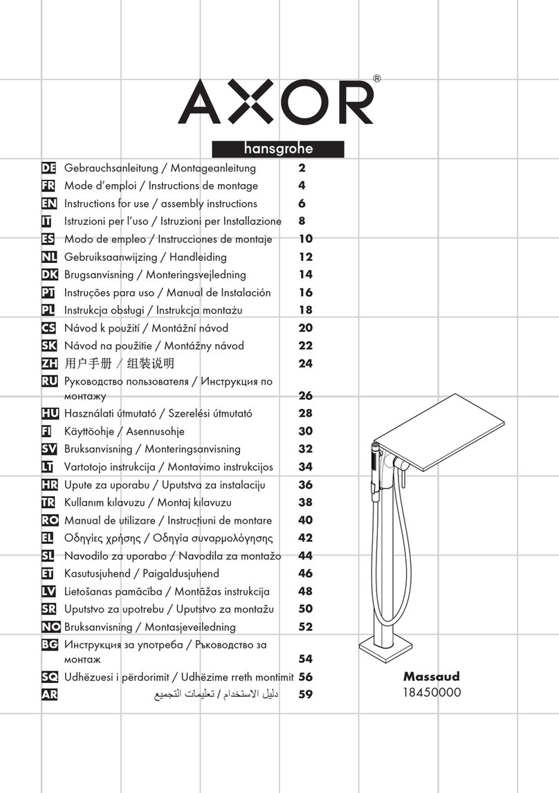 Hans Grohe Axor Massaud 18450000 Instructions for use/assembly instructions
