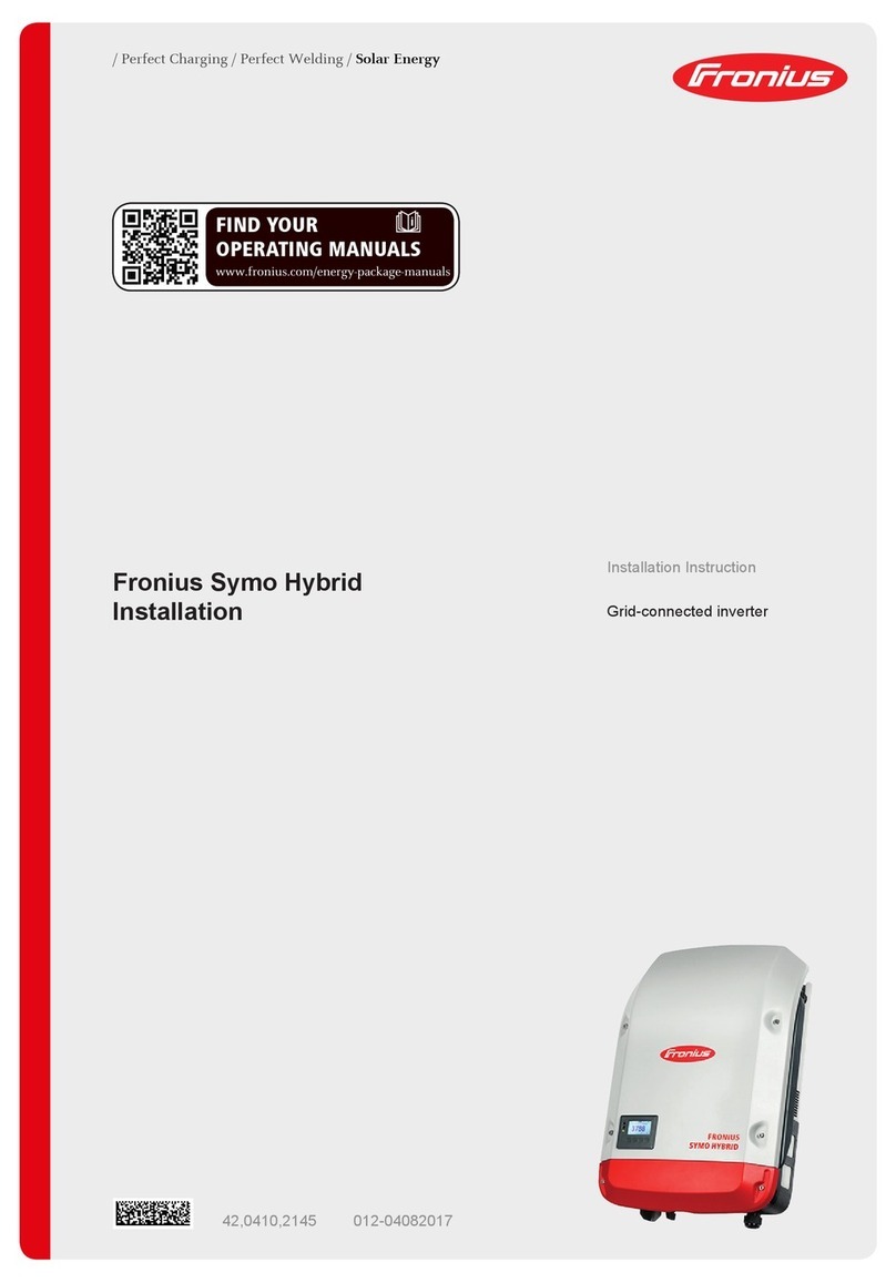 FRO­NIUS Symo Hybrid Installation instruction