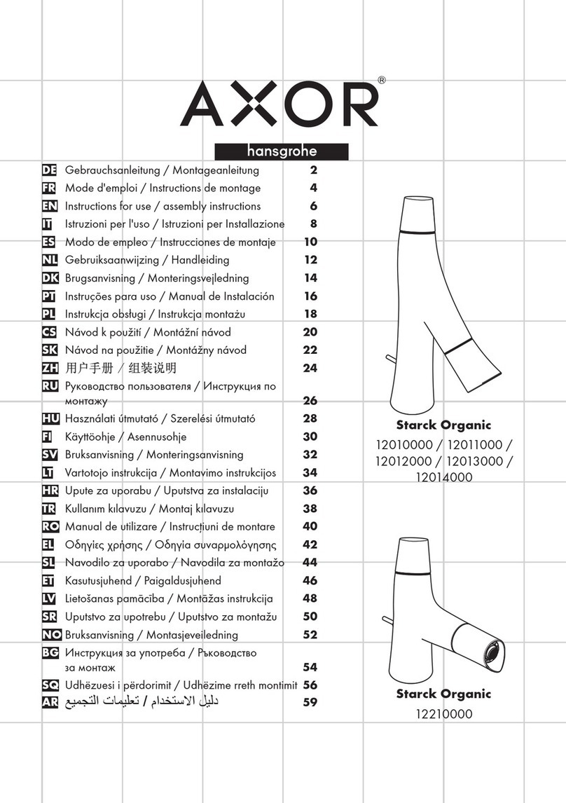 Hans Grohe Axor Starck Organic 12010000 Instructions for use/assembly instructions