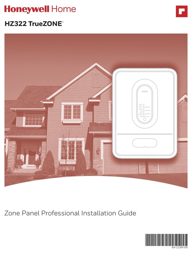 Honeywell Home TrueZONE HZ322 Professional installation guide Honeywell Home TrueZONE HZ322 Professional installation guide