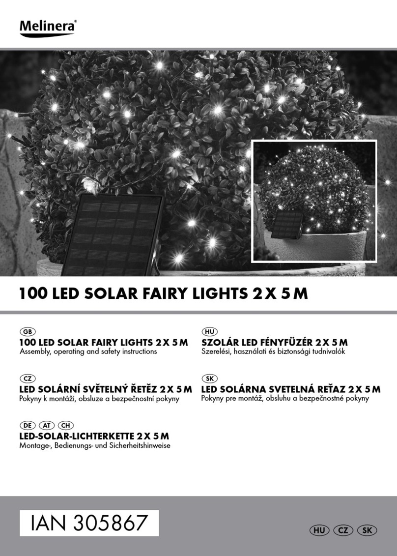 MELINERA 100 LED SOLAR FAIRY LIGHTS 2X5M Technical specifications