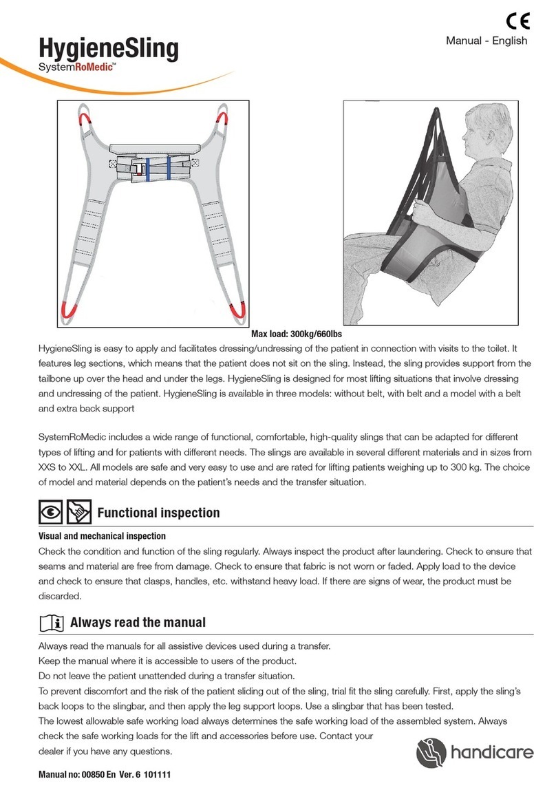 Handicare SystemRoMedic HygieneSling product manual