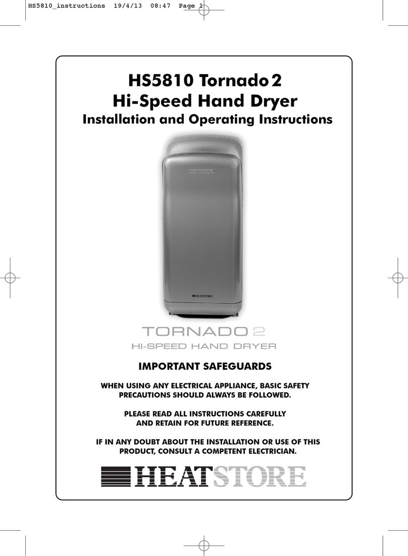 Heatstore Tornado2 HS5810 Installation and operating instructions