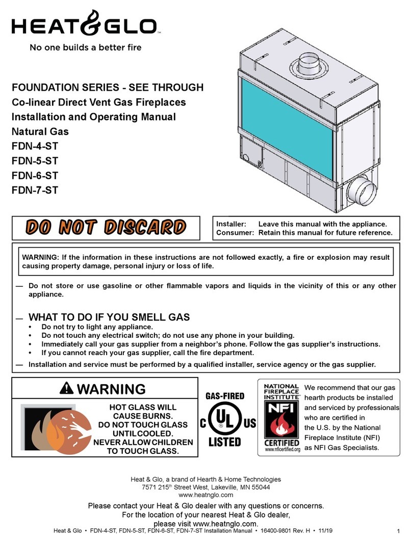 Heat & Glo Foundation Series Installation and operating manual Heat & Glo Foundation Series Installation and operating manual