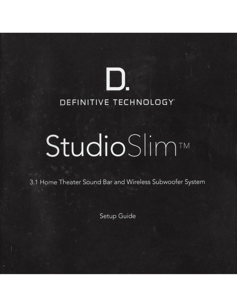 Definitive Technology StudioSlim Setup guide