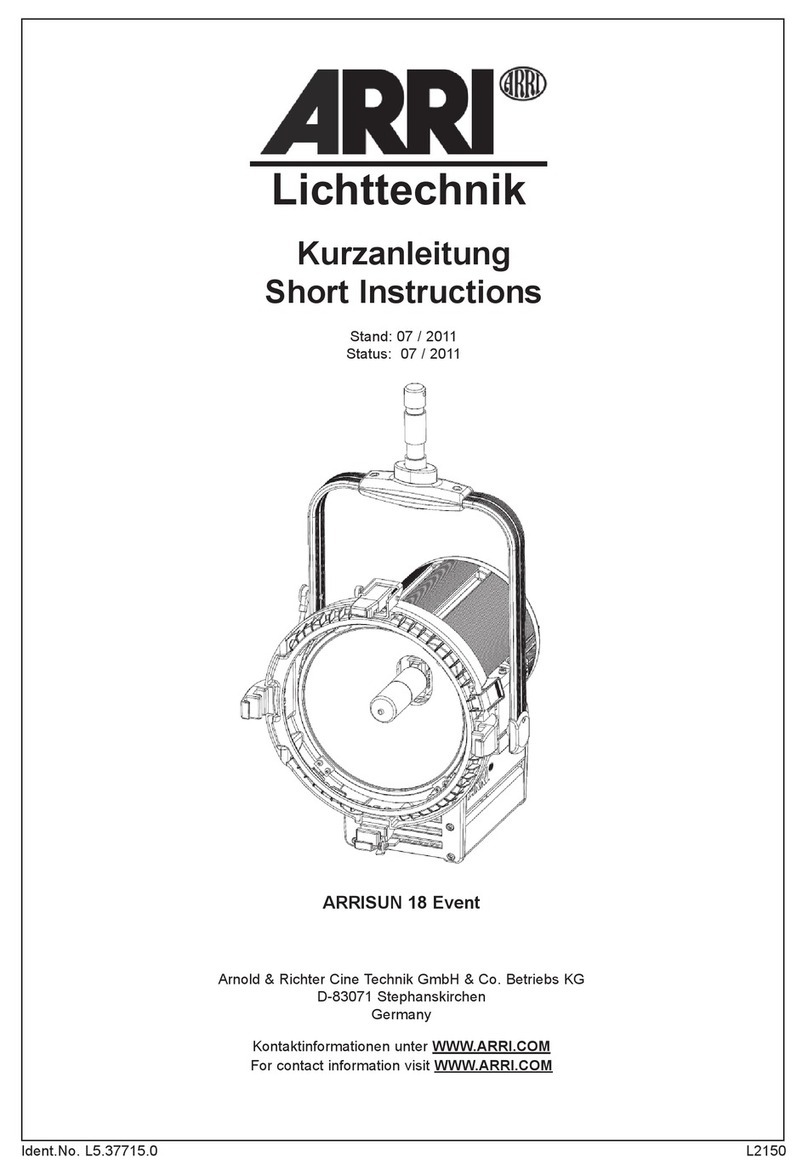 ARRI ARRISUN 18 Event Short instructions
