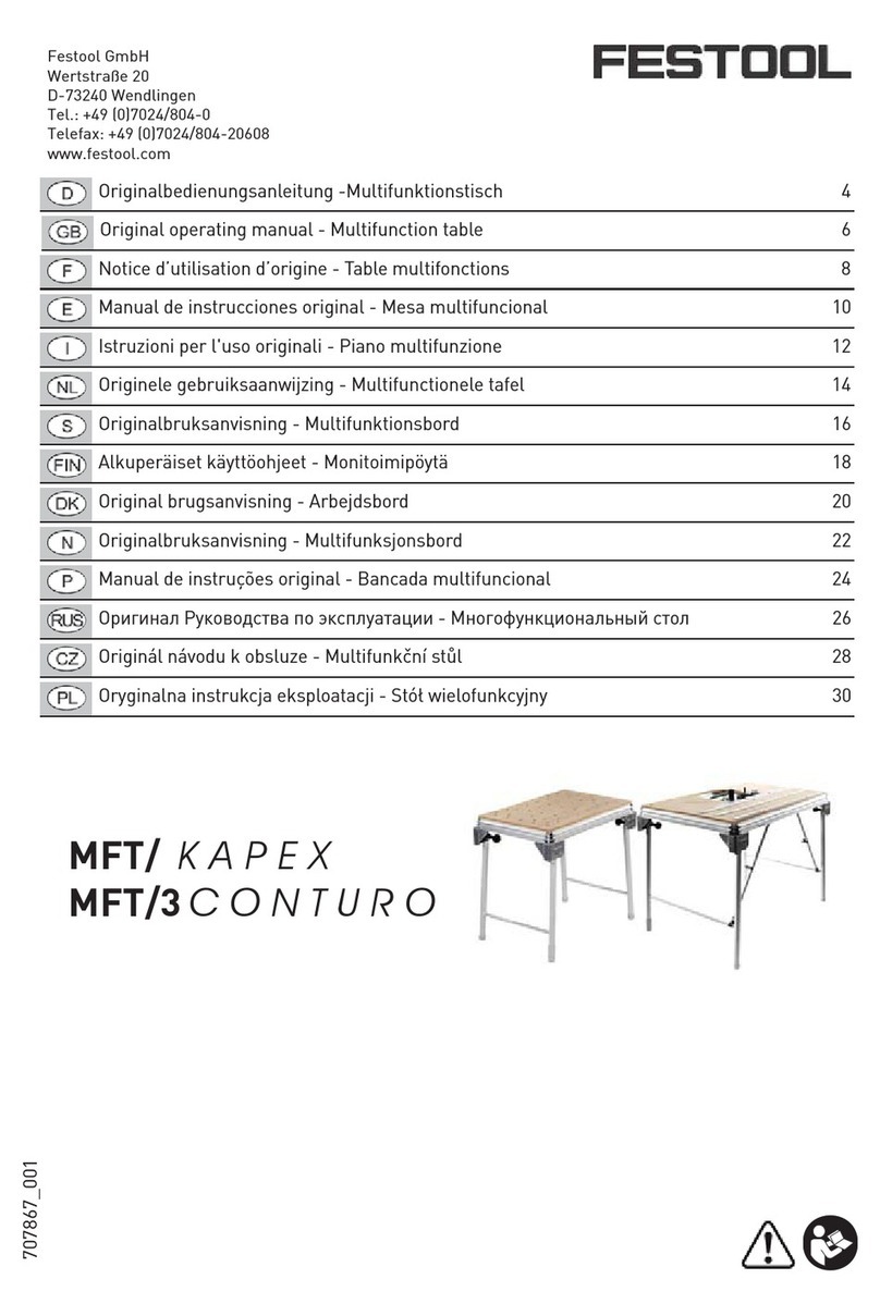 Festool Kapex MFT Installation instructions