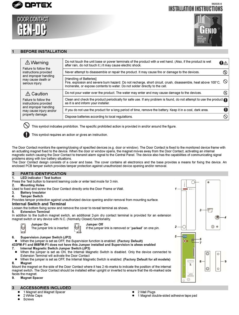 Optex GEN-DC User manual