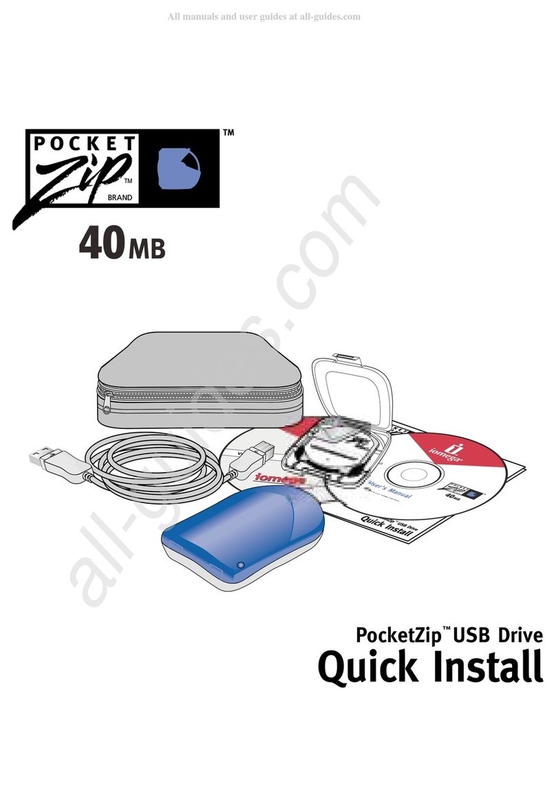 Iomega PocketZip Quick install