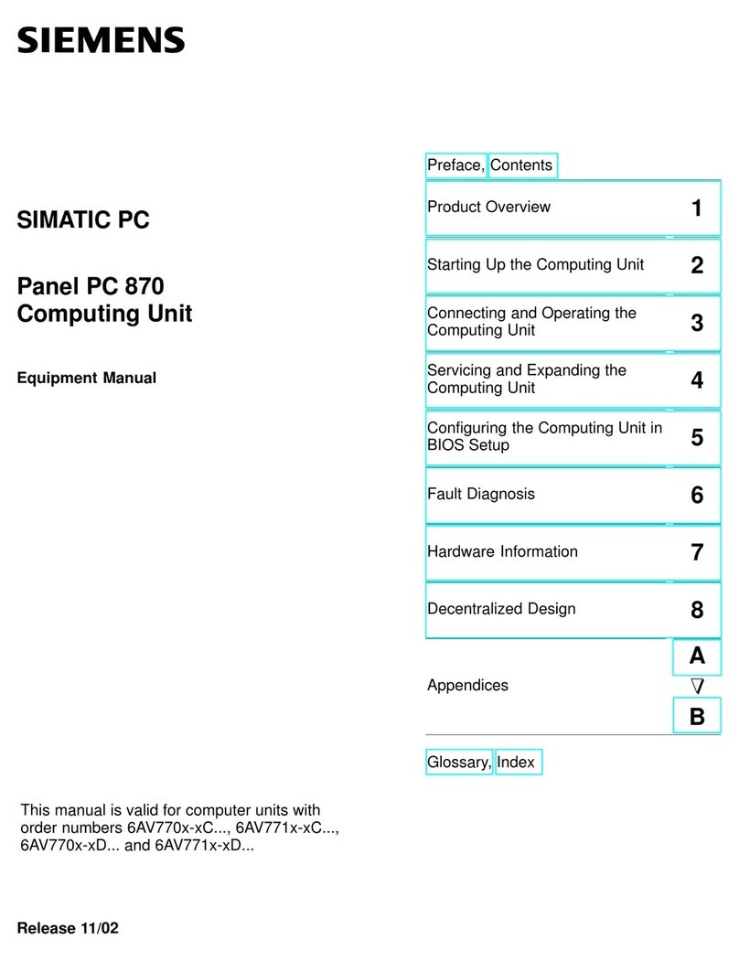 Siemens Simatic PC Panel PC 870 Technical Document