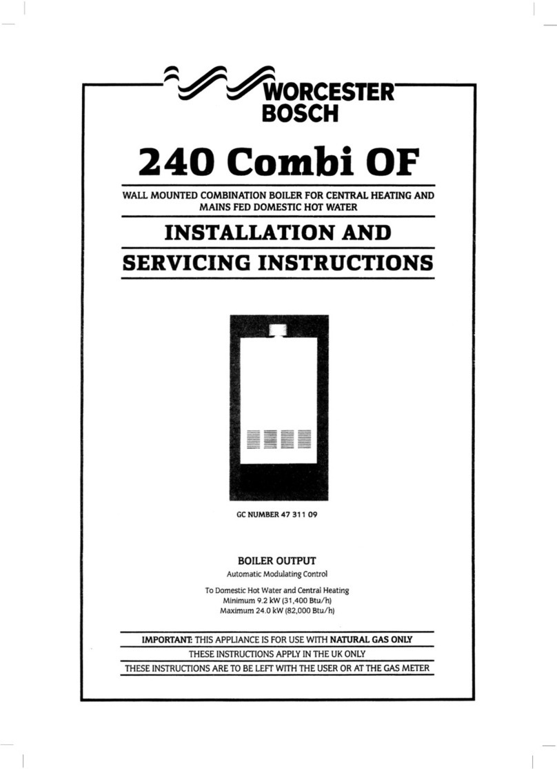 Bosch Worcester 240 Combi OF User guide
