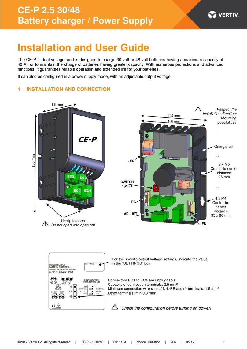 Vertiv CE-P 2.5A 30/48 Installation and user guide