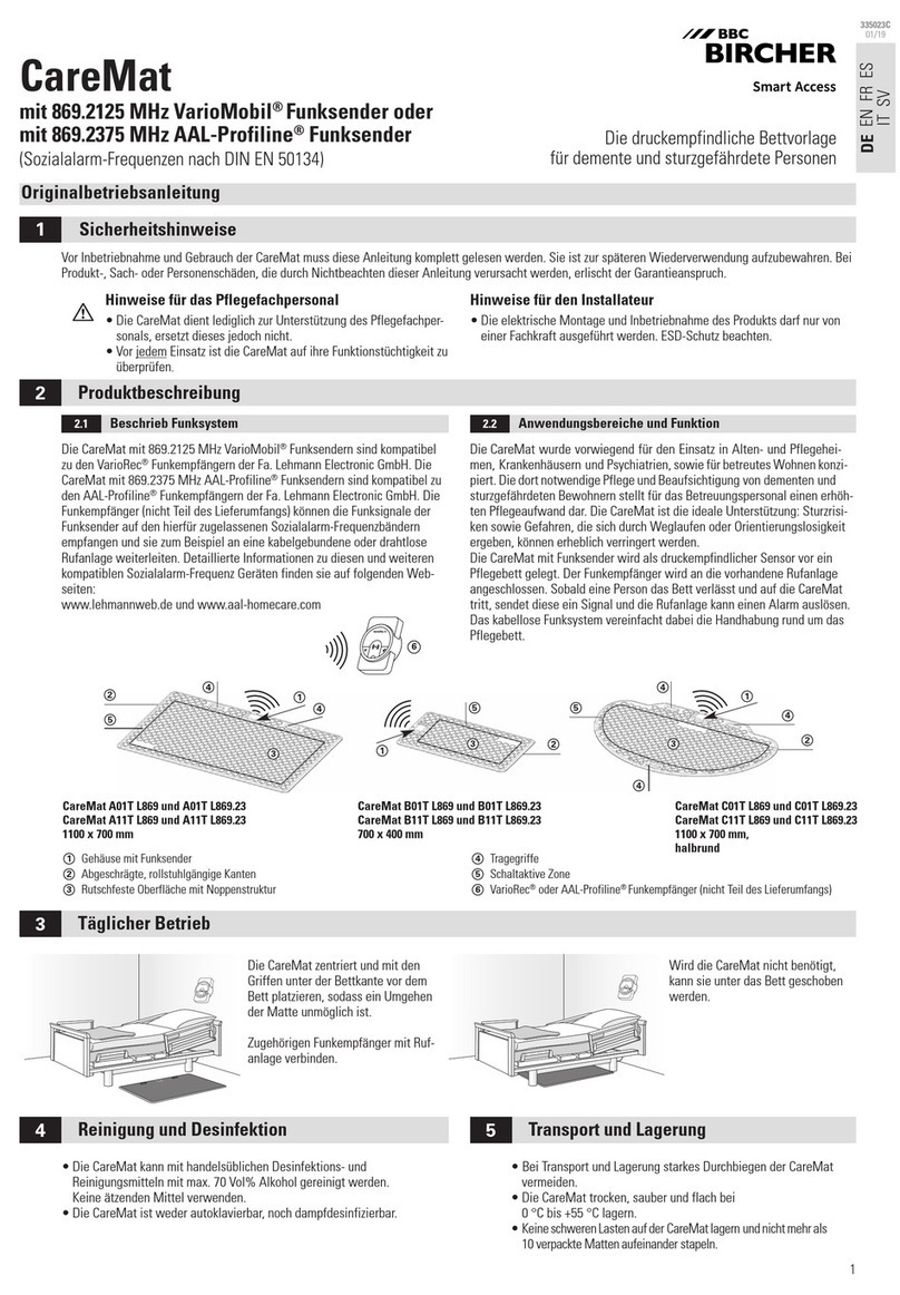 BBC Bircher CareMat Series Translation of the original instructions
