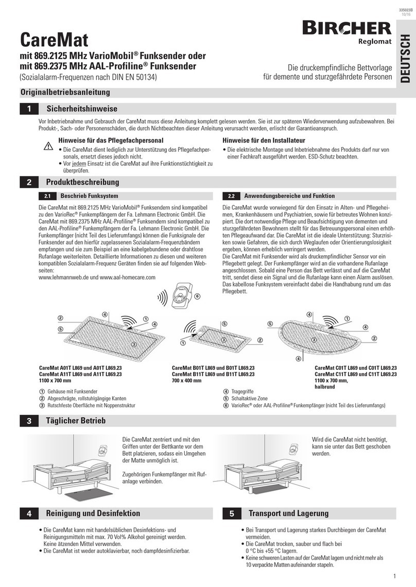 Bircher CareMat Series Translation of the original instructions Bircher CareMat Series Translation of the original instructions
