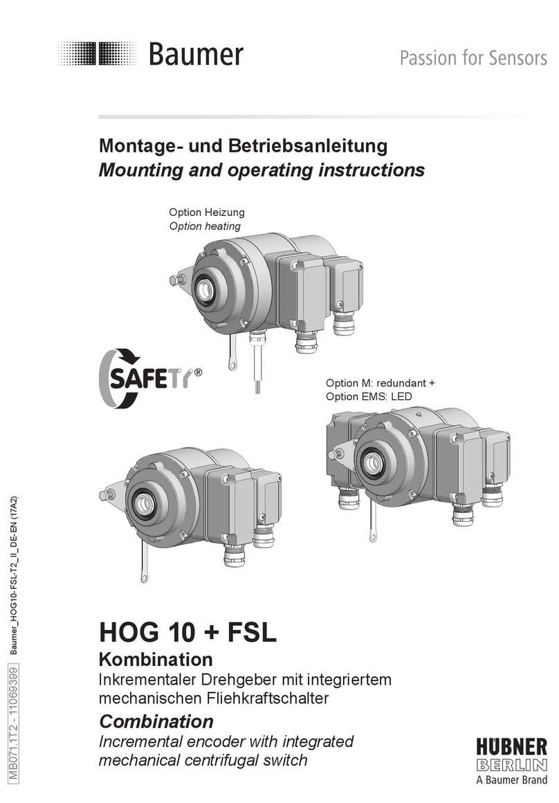 Baumer HUBNER BERLIN HOG 10 Mounting and operating instructions Baumer HUBNER BERLIN HOG 10 Mounting and operating instructions