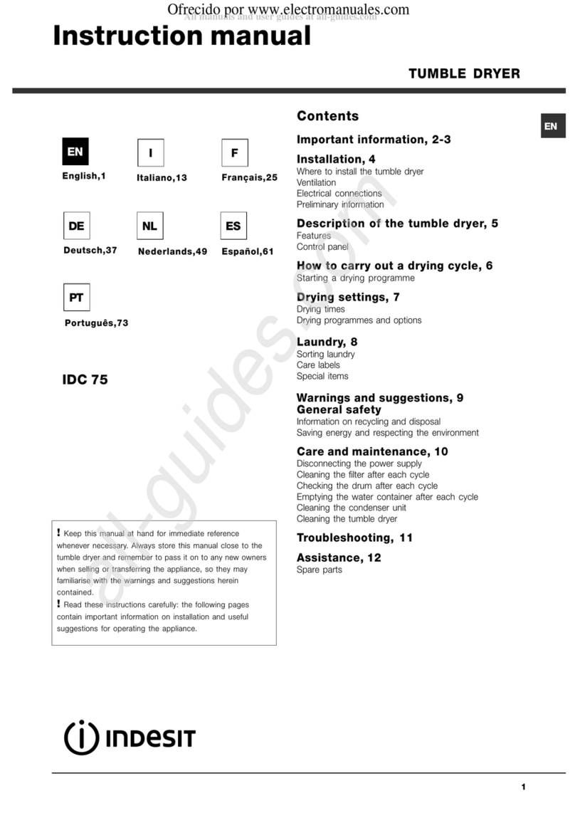 Indesit IDC 75 instruction manual