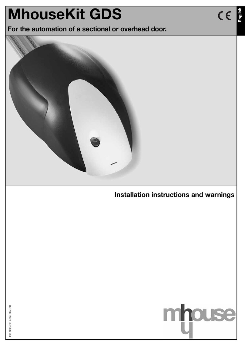 Mhouse GDS Installation instructions and warnings