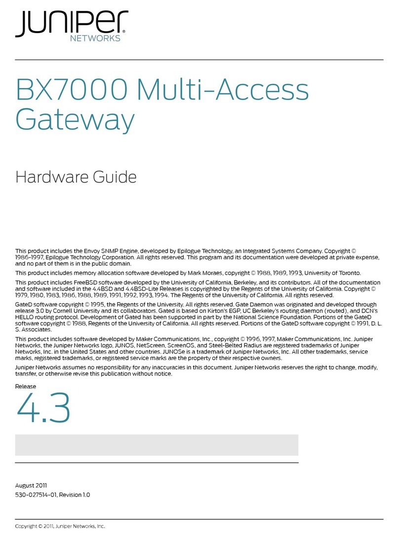 Juniper BX7000 Installation instructions