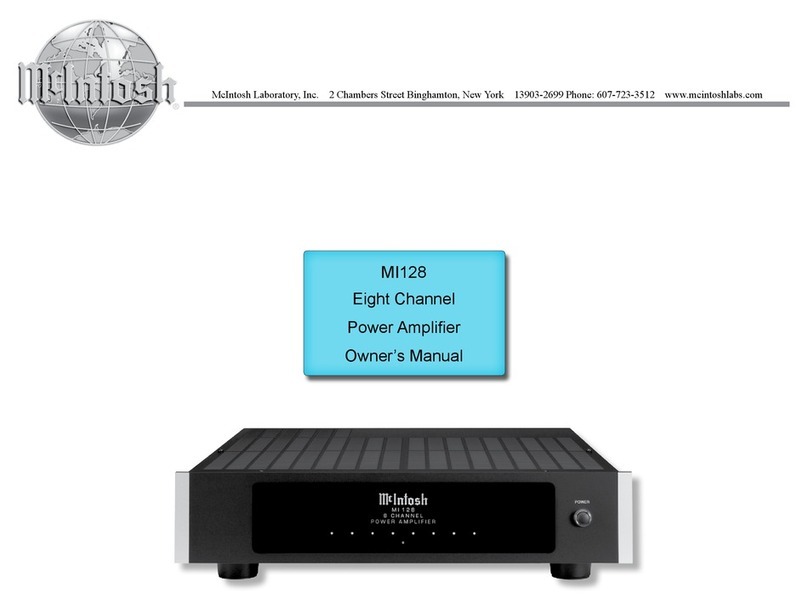 McIntosh MI128 owner's manual