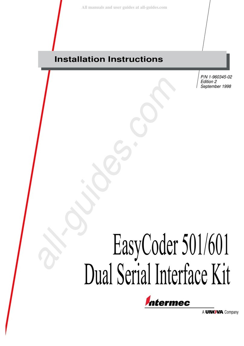 Unova Intermec EasyCoder 501 installation instructions