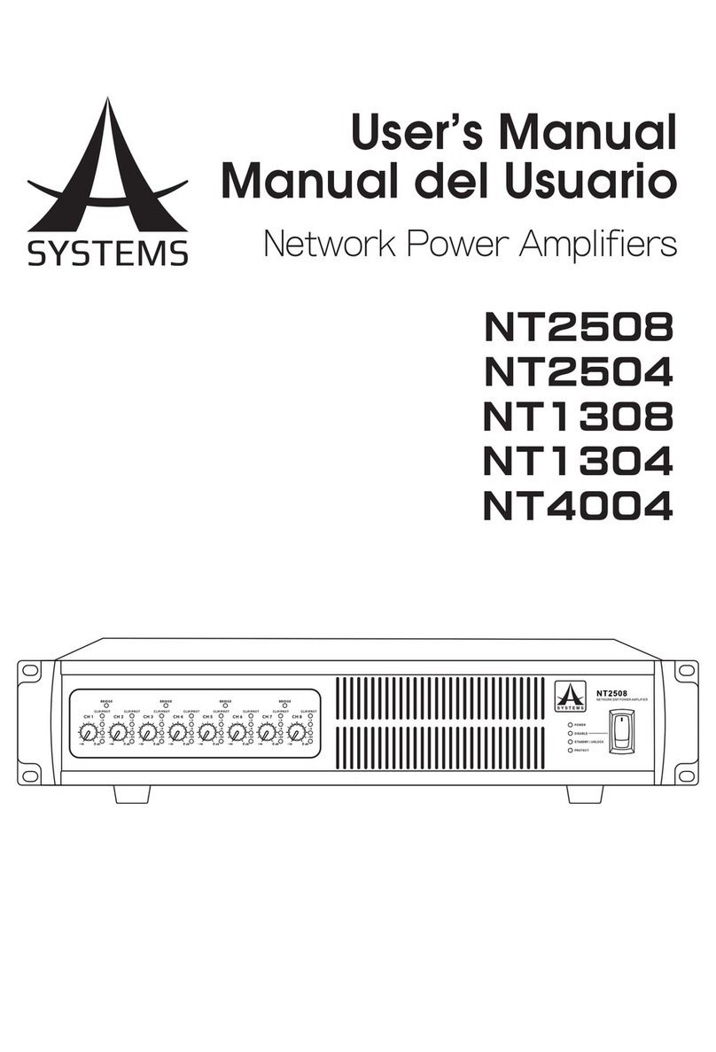 A SYSTEMS NT2508 User manual