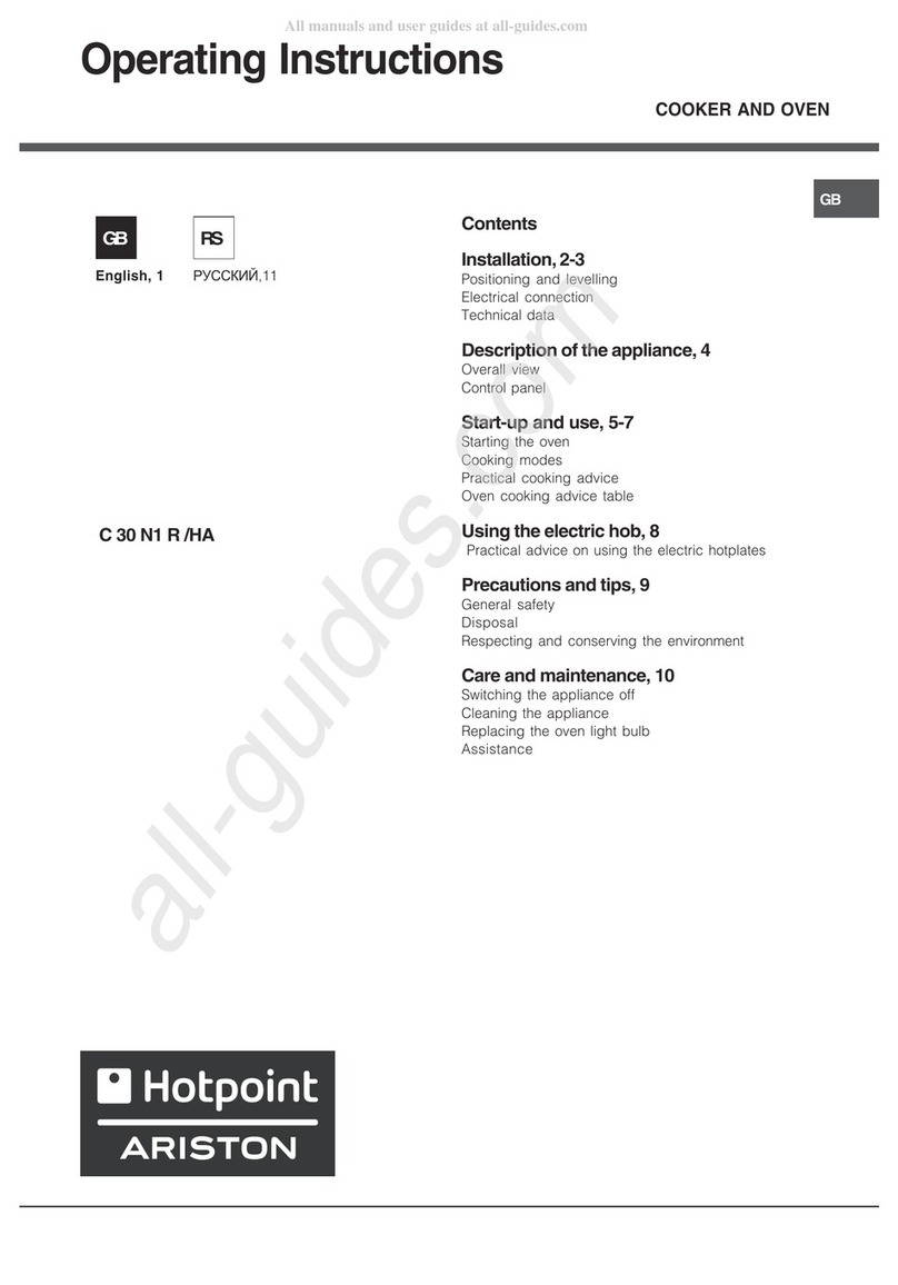 Hotpoint Ariston C 30 N1 R/HA operating instructions