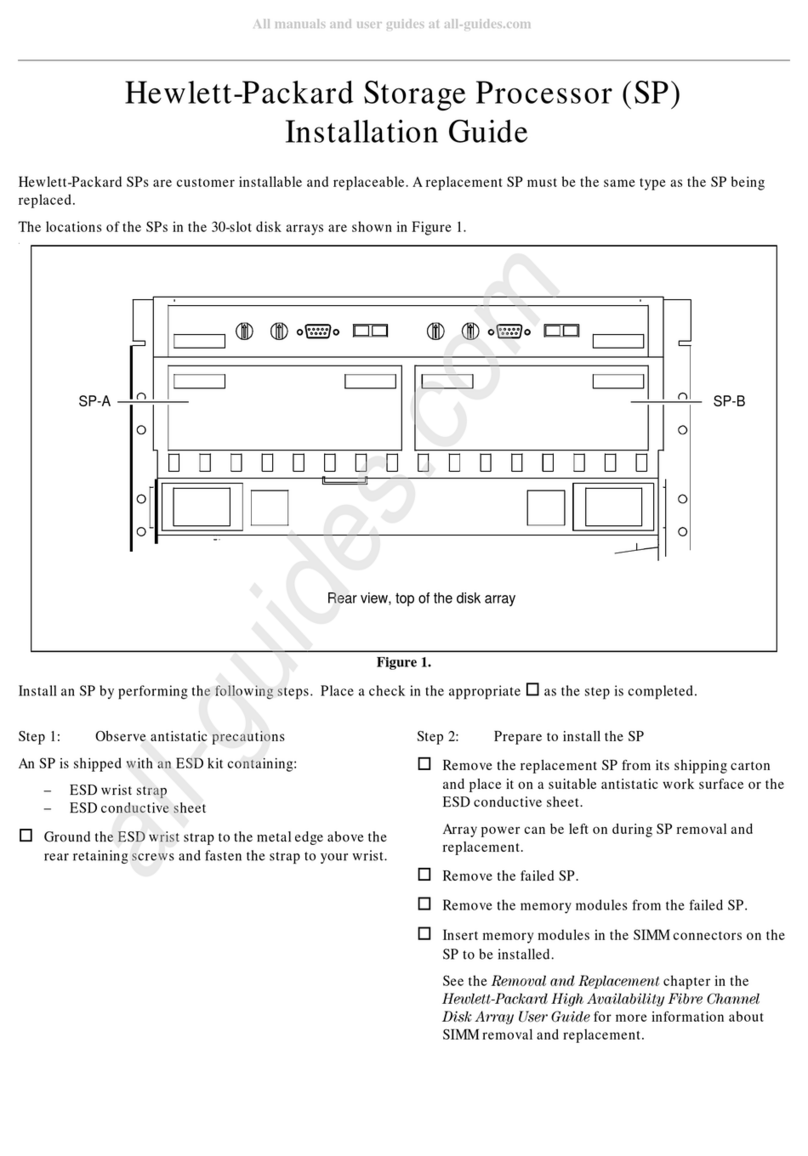 HP A3550A - High Availability Disk Arrays Model 20 Storage... User manual