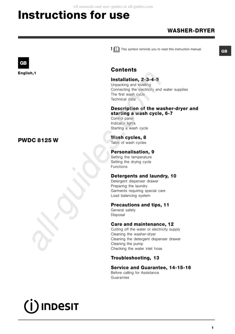 Indesit PWDC 8125 W User manual