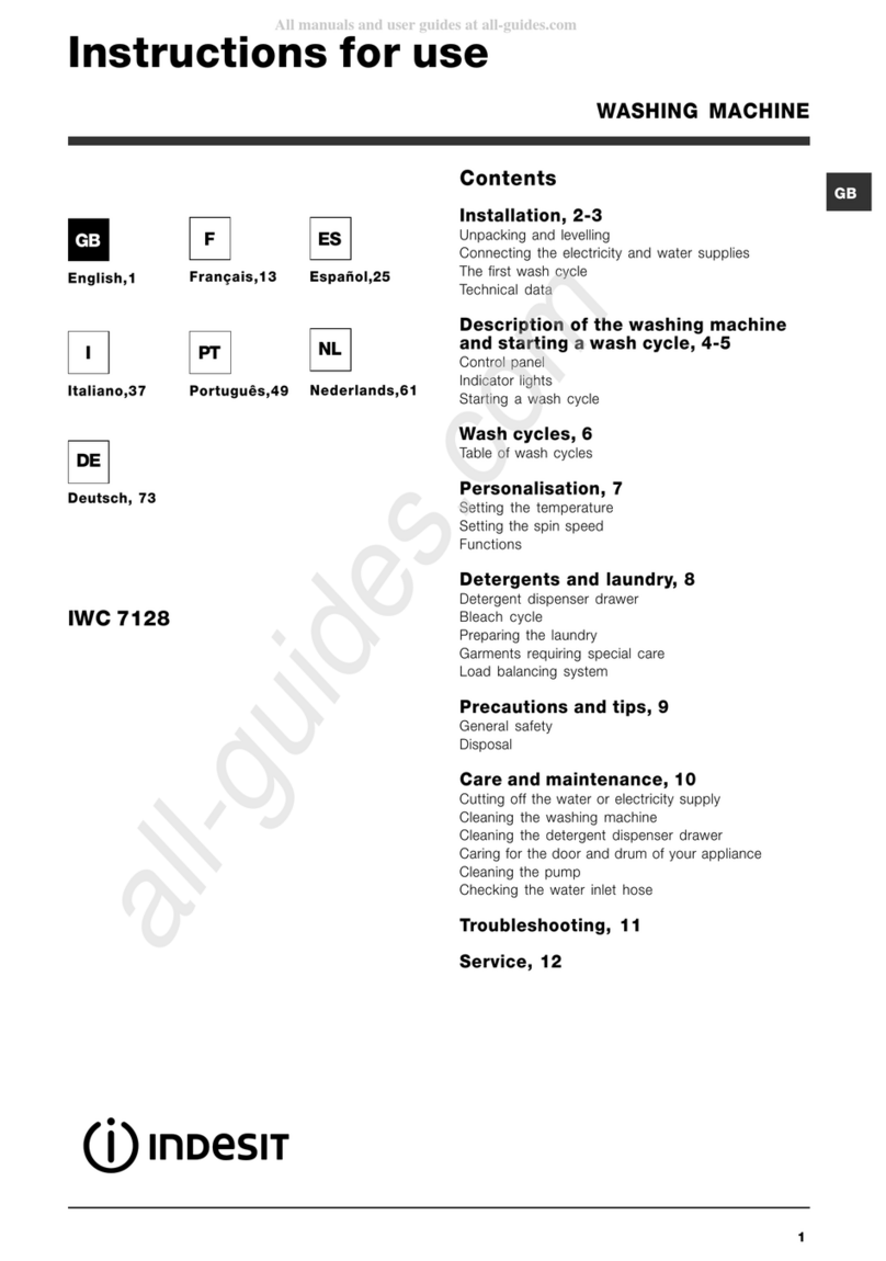 Indesit IWC 7128 Instructions for use