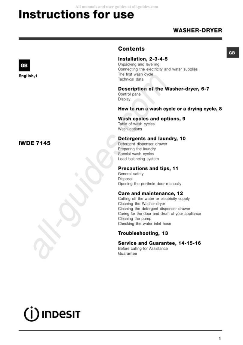 Indesit IWDE 7145 K User manual