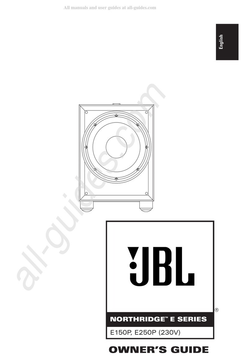 JBL Northridge E Series owner's guide