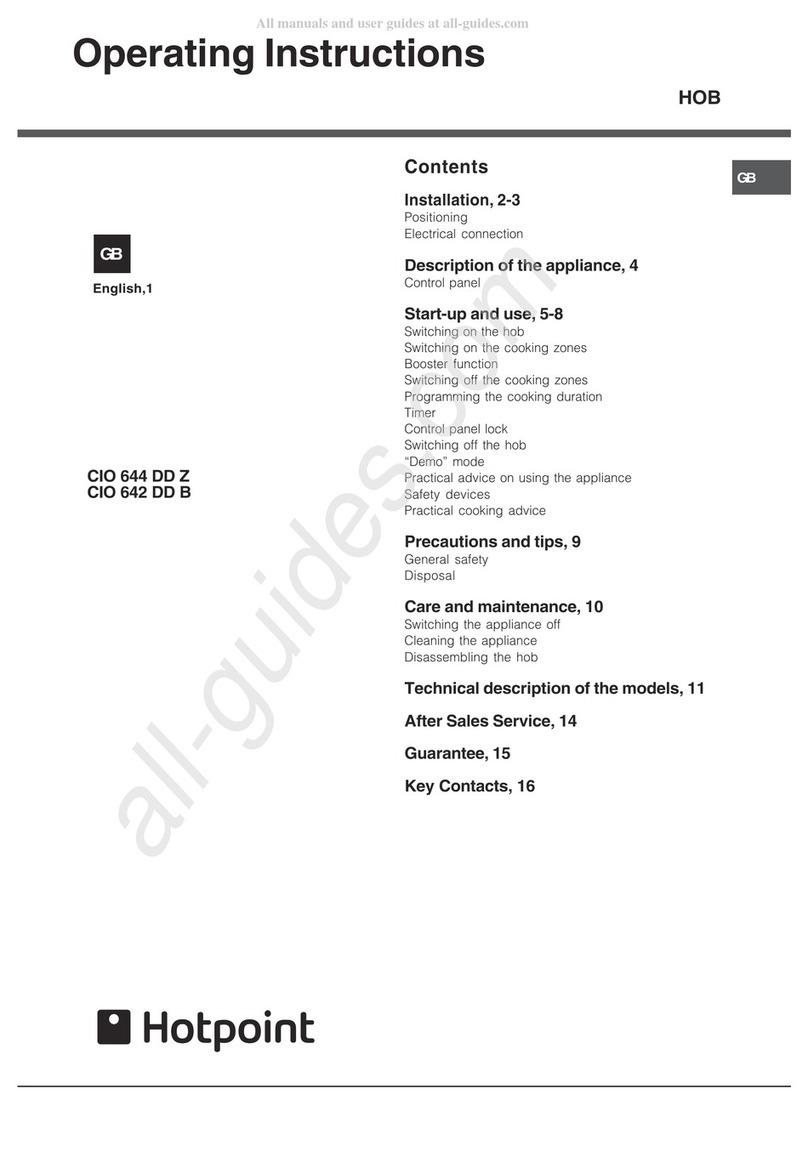 Hotpoint CIO 644 DD Z operating instructions