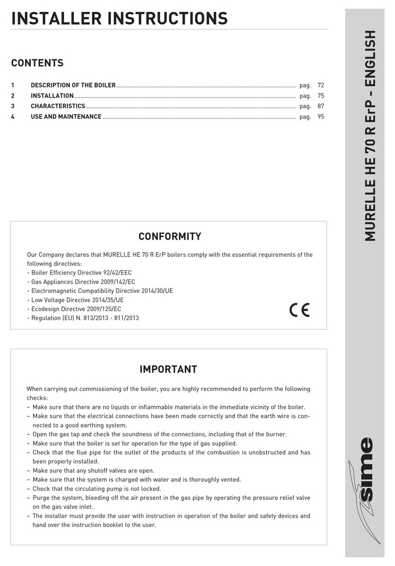 Sime MURELLE HE 70 R ErP Installer's instructions