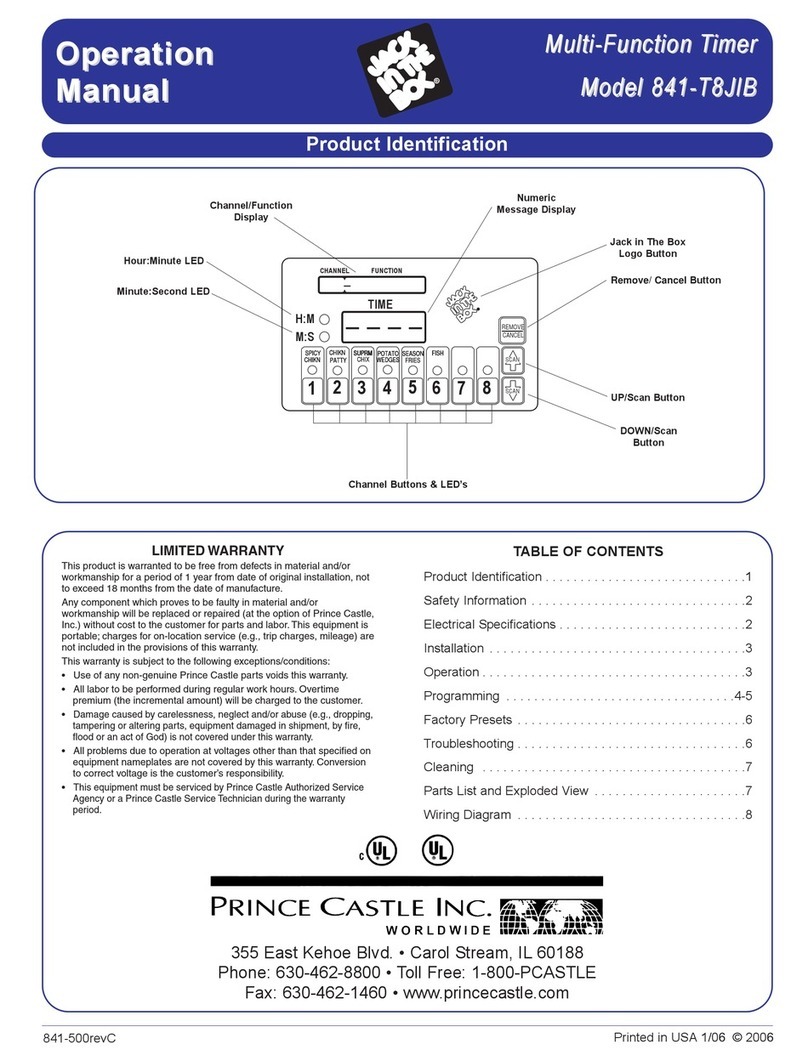 JACK IN THE BOX 841-T8JIB Operation manual