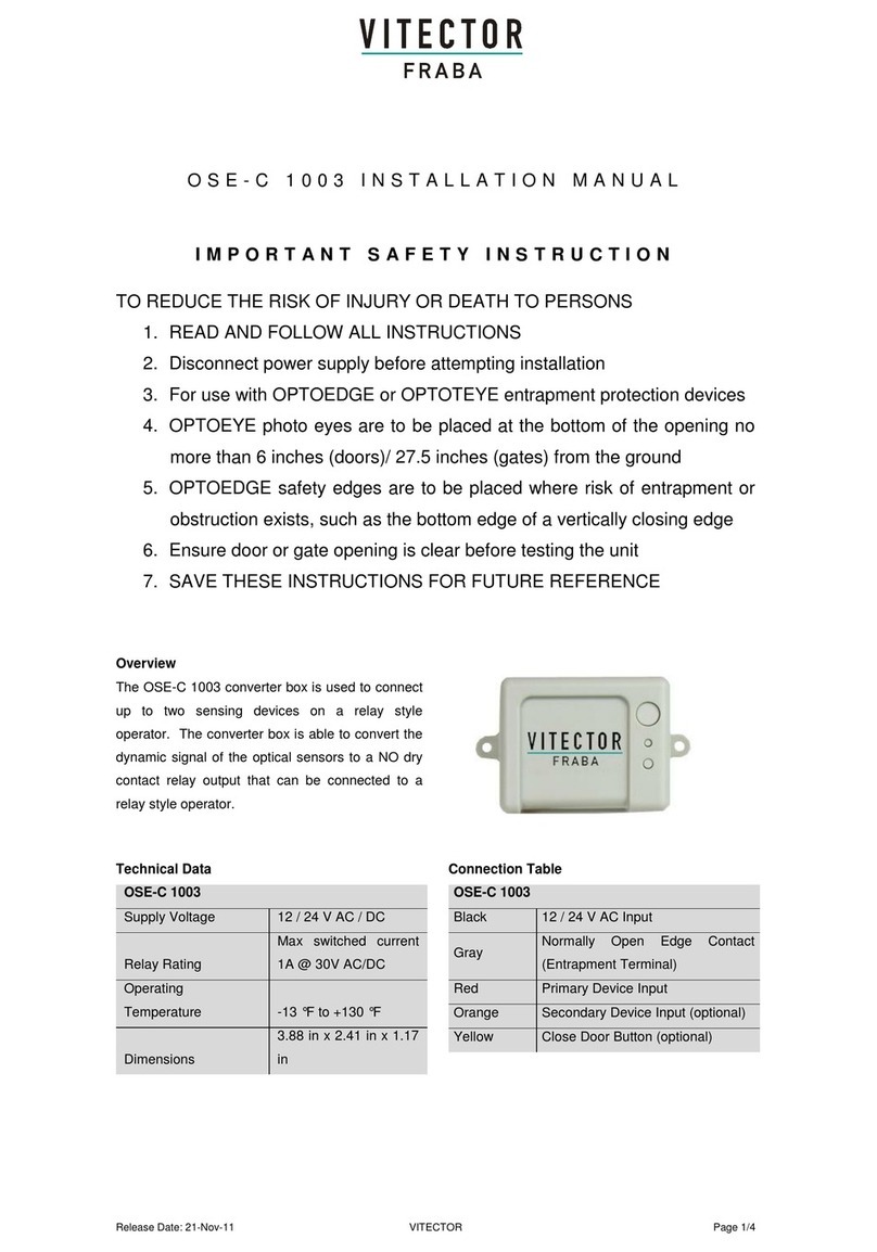 VITECTOR FRABA OSE-C1003 installation manual