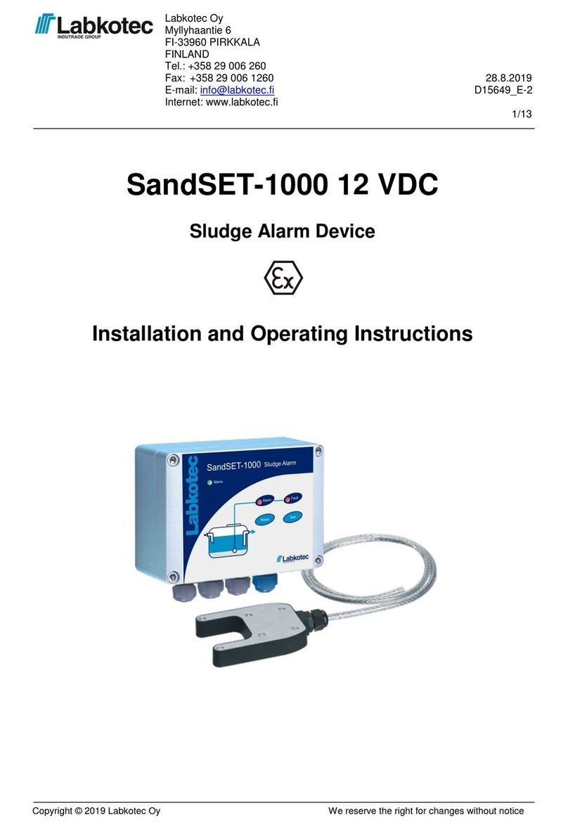 Labkotec SandSET-1000 12 VDC Installation and operating instructions