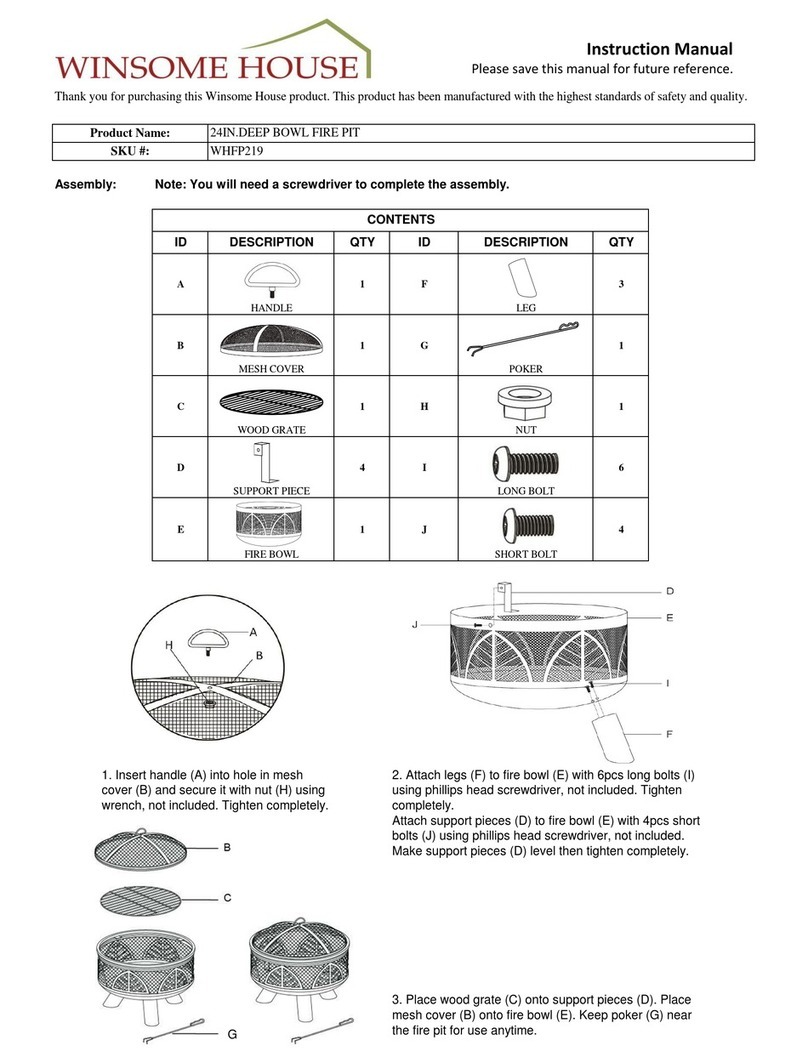 Winsome house WHFP219 instruction manual Winsome house WHFP219 instruction manual