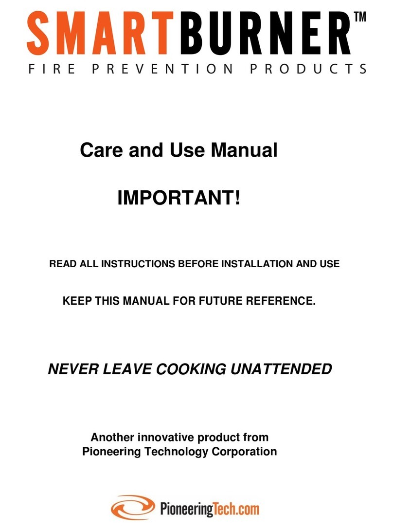 Pioneering Technologies SMART BURNER Care and use manual Pioneering Technologies SMART BURNER Care and use manual