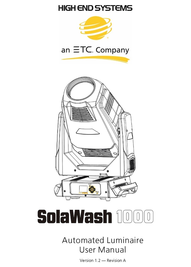 ETC High End Systems SolaWash 1000 User manual