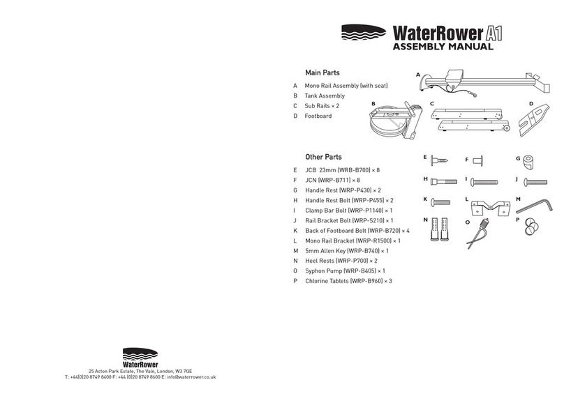 WaterRower Indo-row A1 Assembly manual