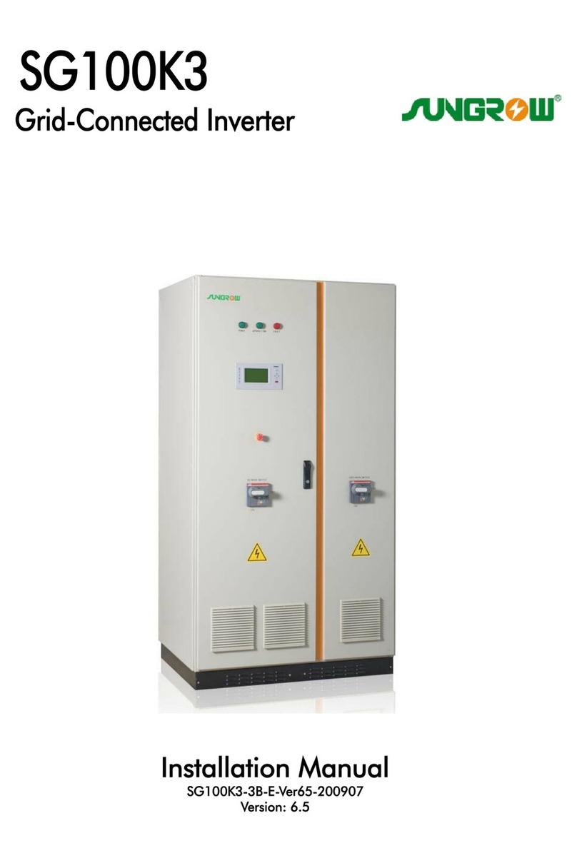 Sungrow SG100K3 installation manual Sungrow SG100K3 installation manual