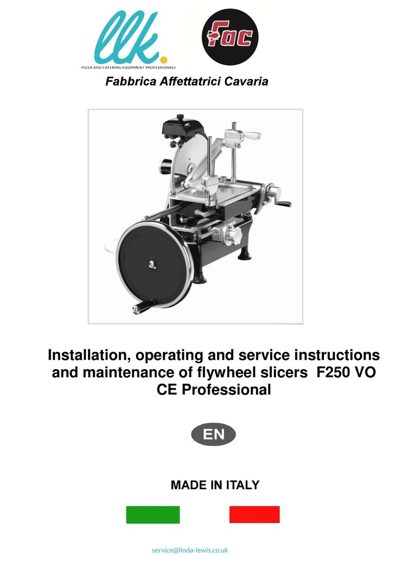 Fac F250 VO Installation, operating and service instructions and maintenance Fac F250 VO Installation, operating and service instructions and maintenance