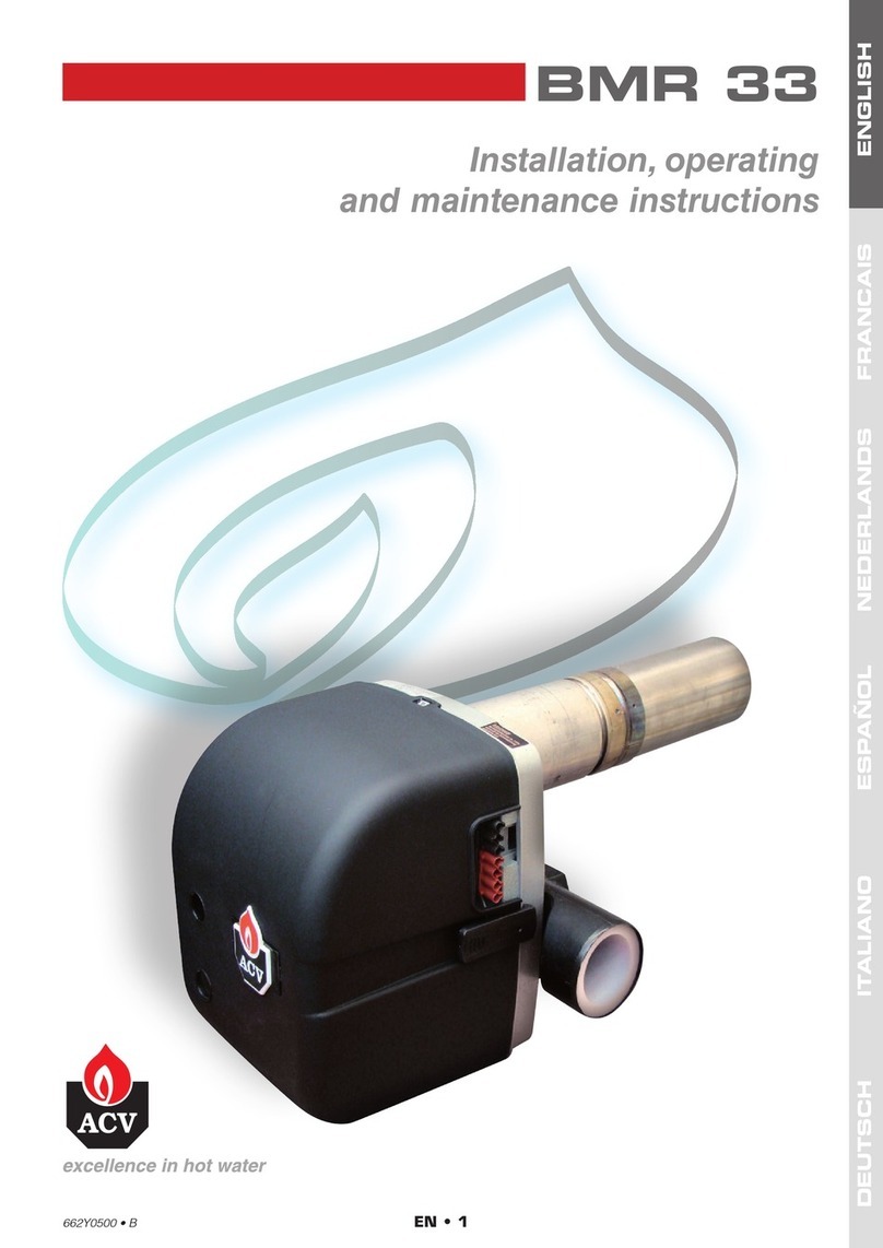 ACV BMR 33 Installation, operating and maintenance instructions
