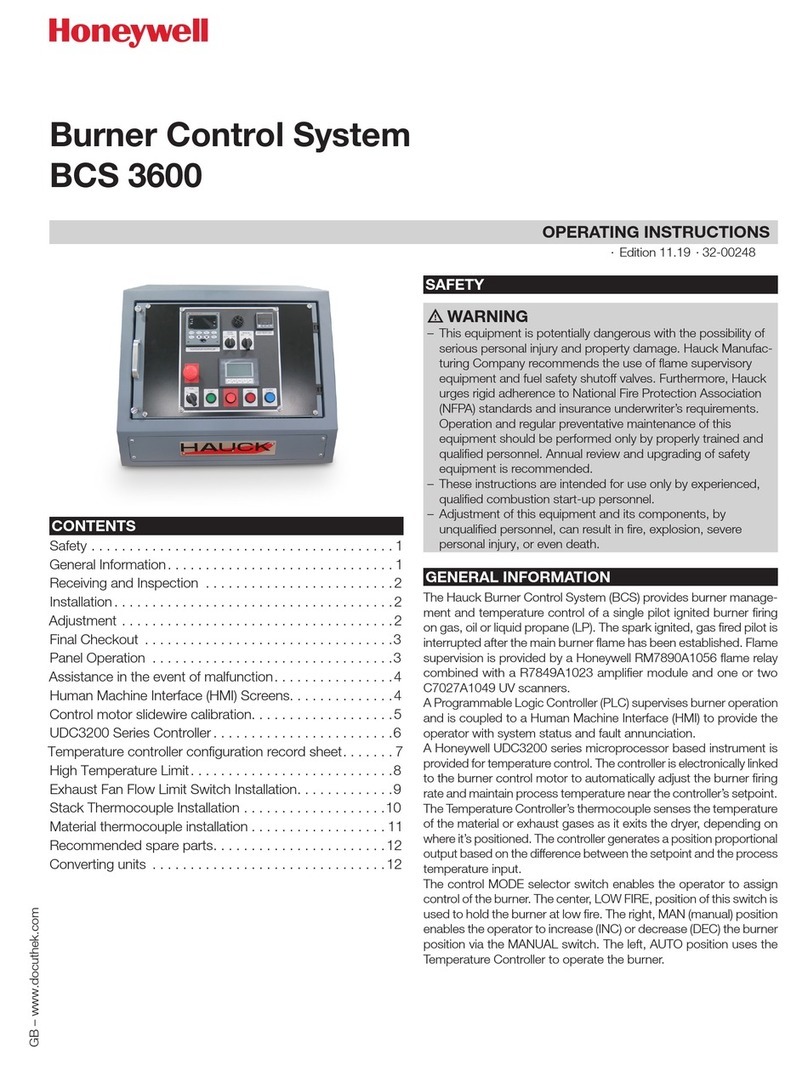 Honeywell BCS 3600 operating instructions