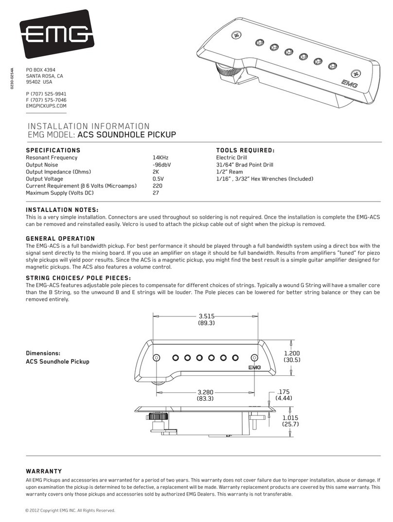 EMG ACS SOUNDHOLE PICKUP Installation information