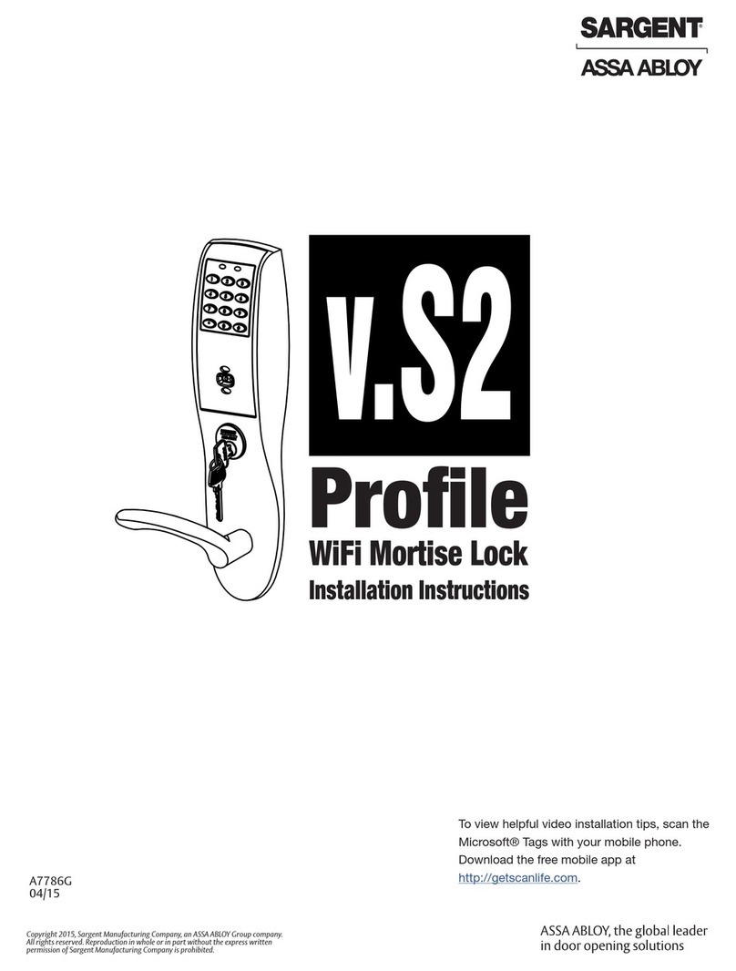 Assa Abloy Sargent V.S2 installation instructions Assa Abloy Sargent V.S2 installation instructions