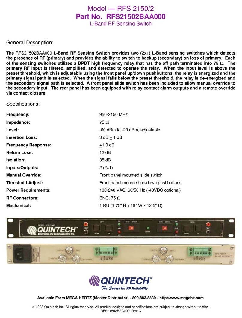 Quintech RFS 2150/2 User manual