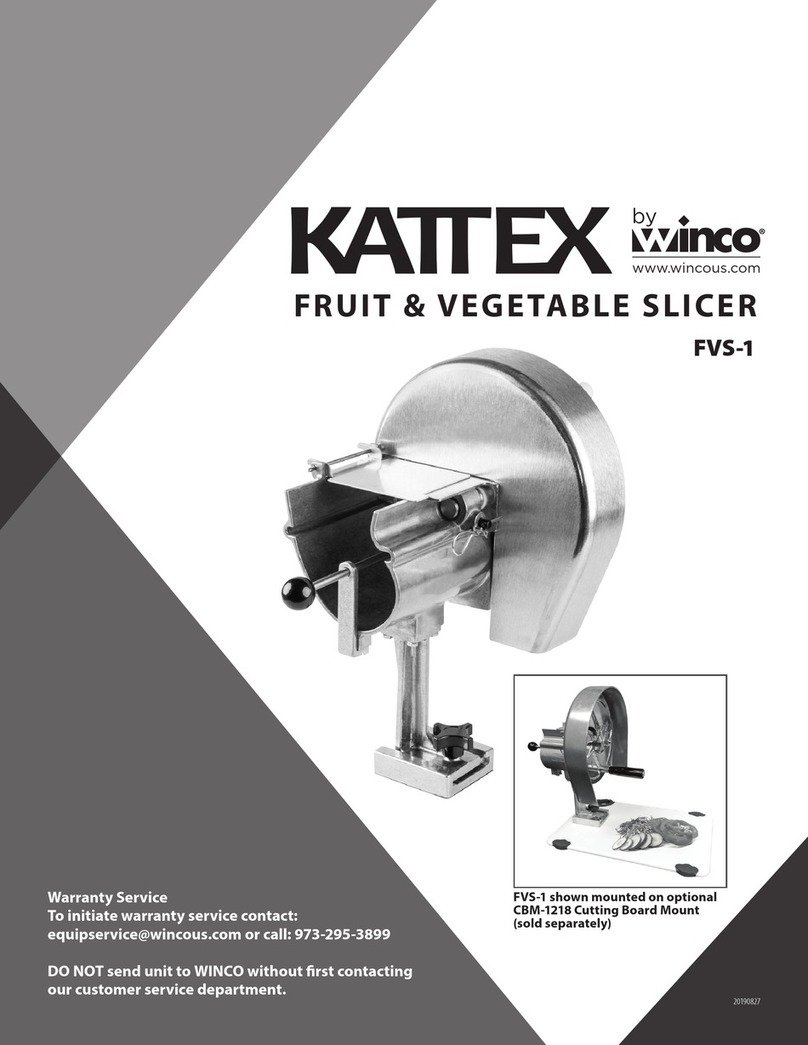 Winco Kattex FVS-1 User manual Winco Kattex FVS-1 User manual